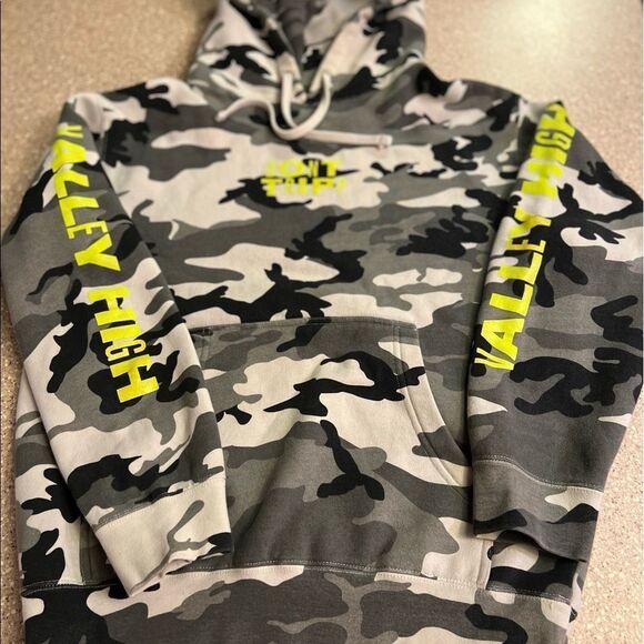 Valley High “Dont Tripp” Camo Hoodie - Picture 1 of 5